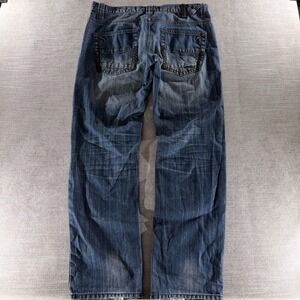 Marc Buchanan Pelle Pelle Jeans Mens 36x32 Blue Good Straight‎ Leg Dark Wash